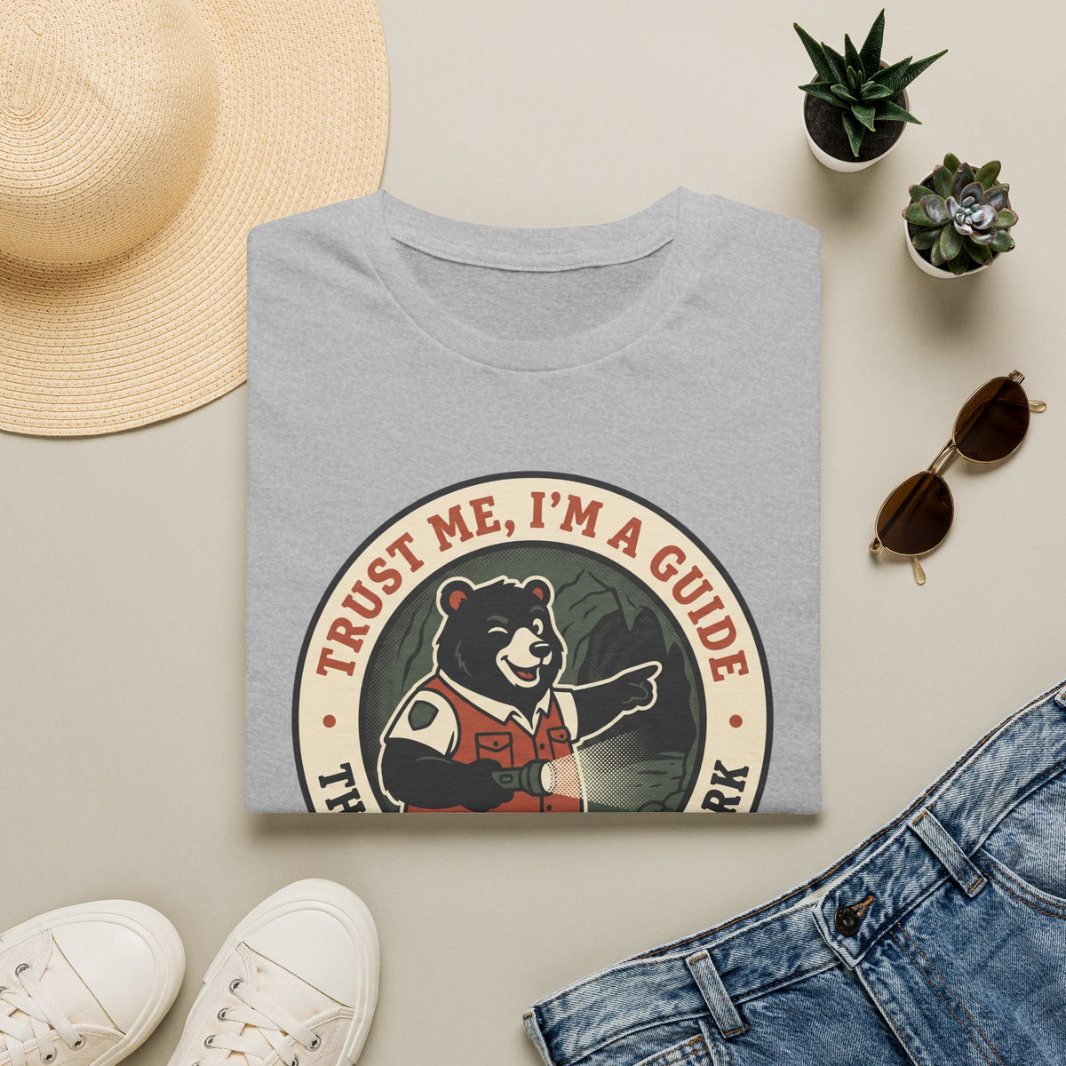 Trust me I am a guide – Adventure Graphic Badge Art T-Shirt