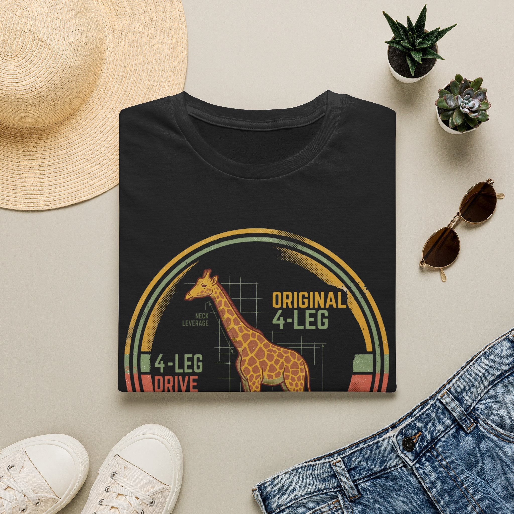 4 leg drive giraffe – Adventure Graphic Art T-Shirt