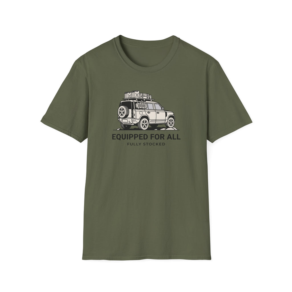 Equipped for all fully stocked – Adventure Graphic Line Art T-Shirt