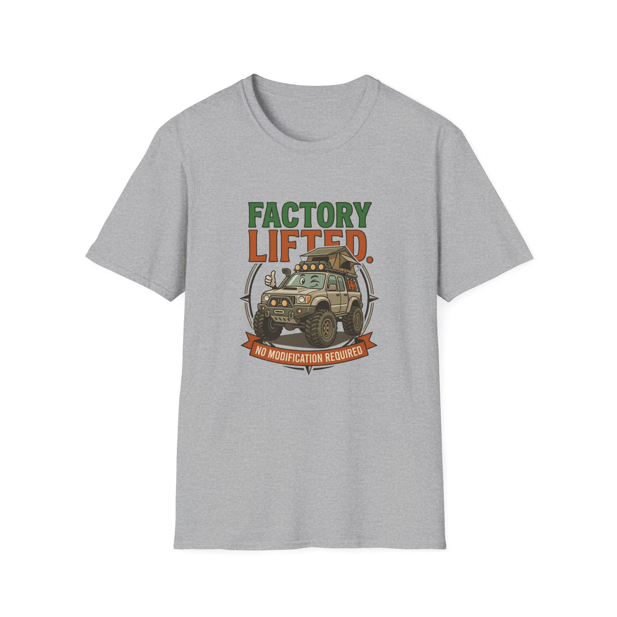 Factory lifted 4x4 – Adventure Graphic Cartoon Art T-Shirt