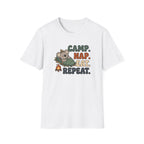 Camp nap eat repeat koala – Adventure Graphic Cartoon Art T-Shirt