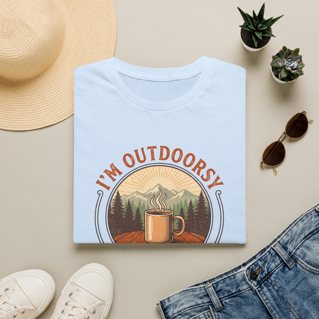 I am outdoorsy patio – Adventure Graphic Badge Art T-Shirt
