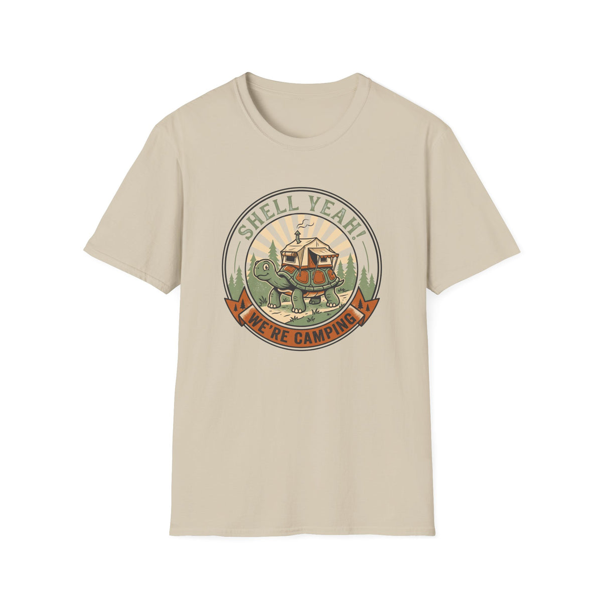 Shell yeah overland tortoise – Adventure Graphic Badge Art T-Shirt