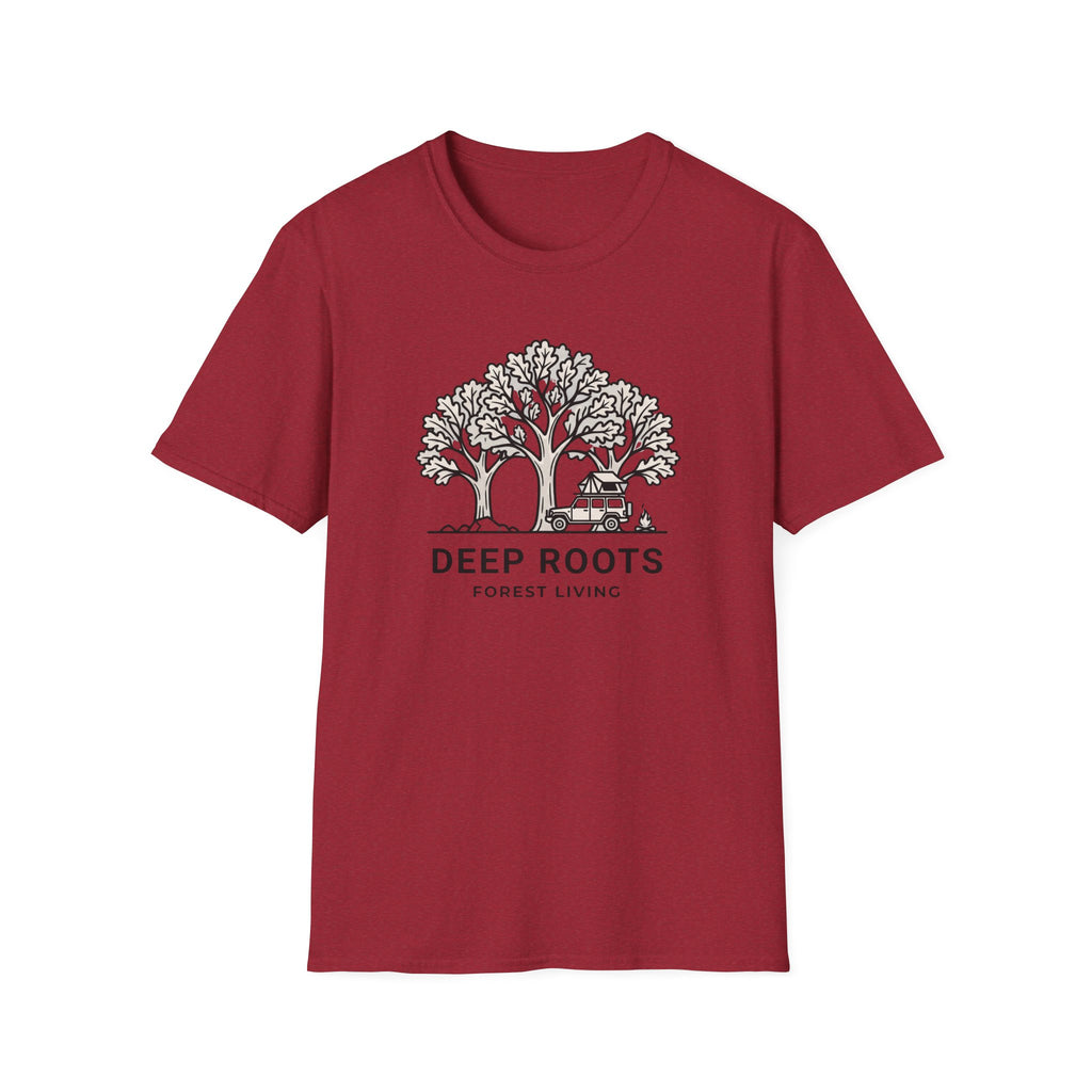 Deep roots forest living – Adventure Graphic Line Art T-Shirt