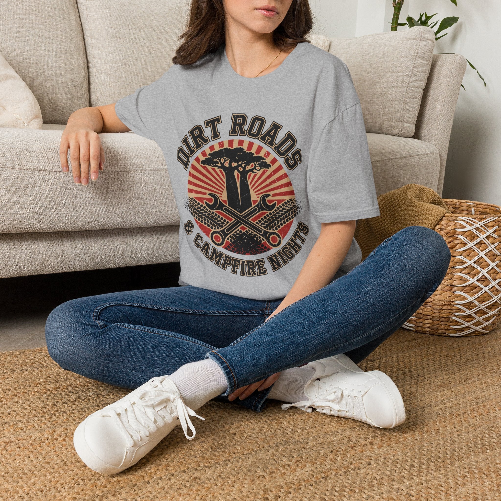 Dirt roads and campfire nights – Adventure Graphic T-Shirt