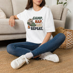 Camp nap eat repeat koala – Adventure Graphic Cartoon Art T-Shirt