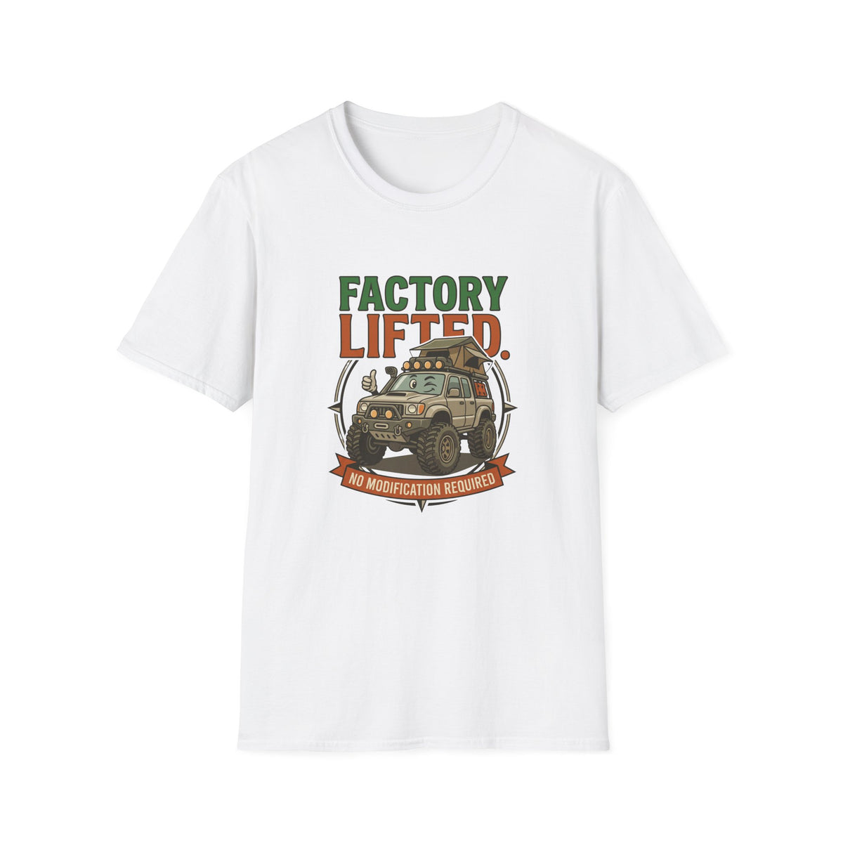 Factory lifted 4x4 – Adventure Graphic Cartoon Art T-Shirt