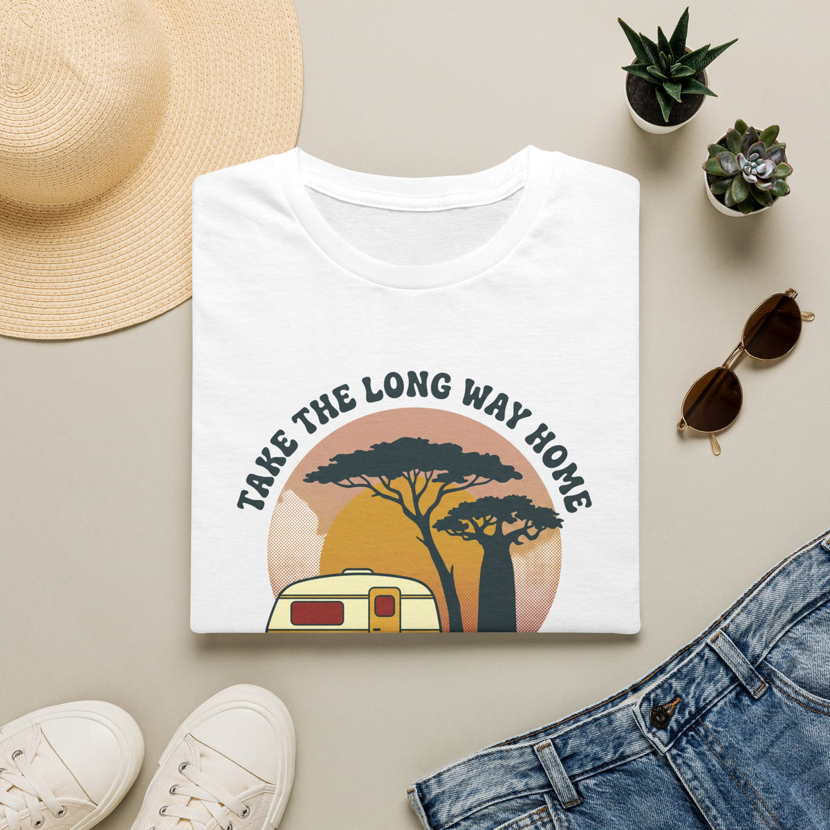 Take the long way home caravan – Adventure Graphic T-Shirt