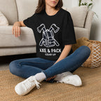 Axe and pack gear up – Adventure Graphic Line Art T-Shirt