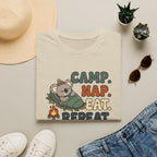 Camp nap eat repeat koala – Adventure Graphic Cartoon Art T-Shirt