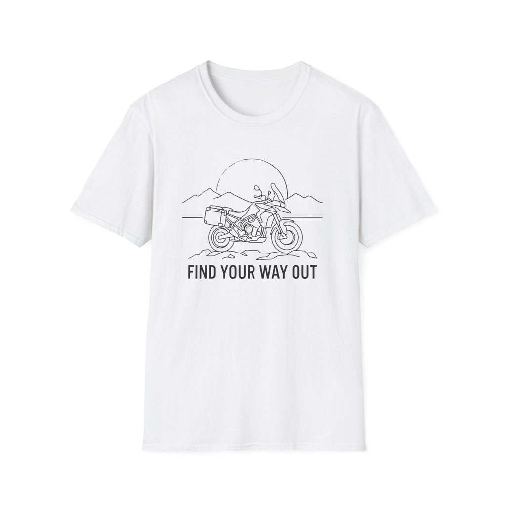 Find your way out bike – Adventure Graphic Line Art T-Shirt