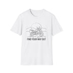 Find your way out bike – Adventure Graphic Line Art T-Shirt
