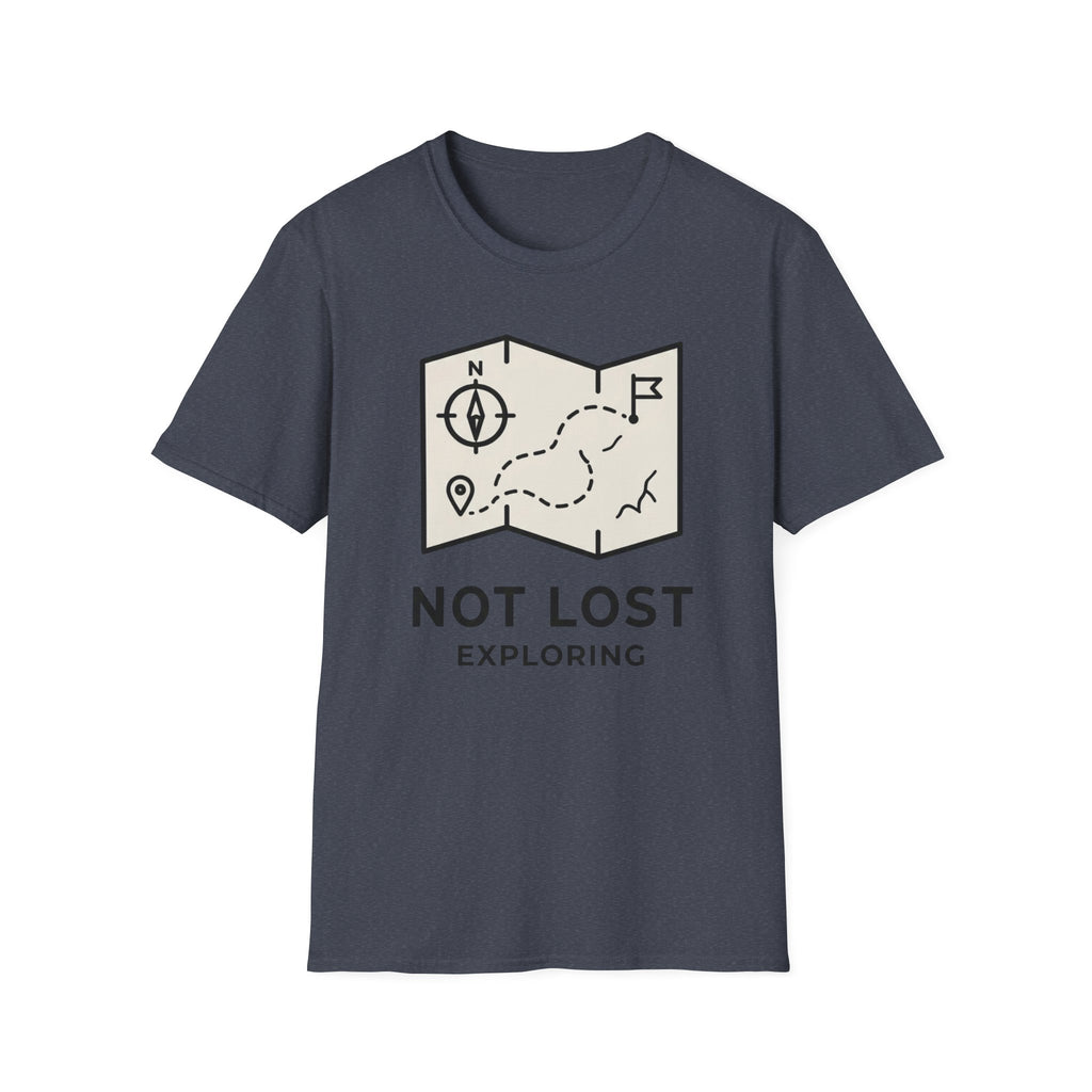 Not lost exploring – Adventure Graphic Line Art T-Shirt
