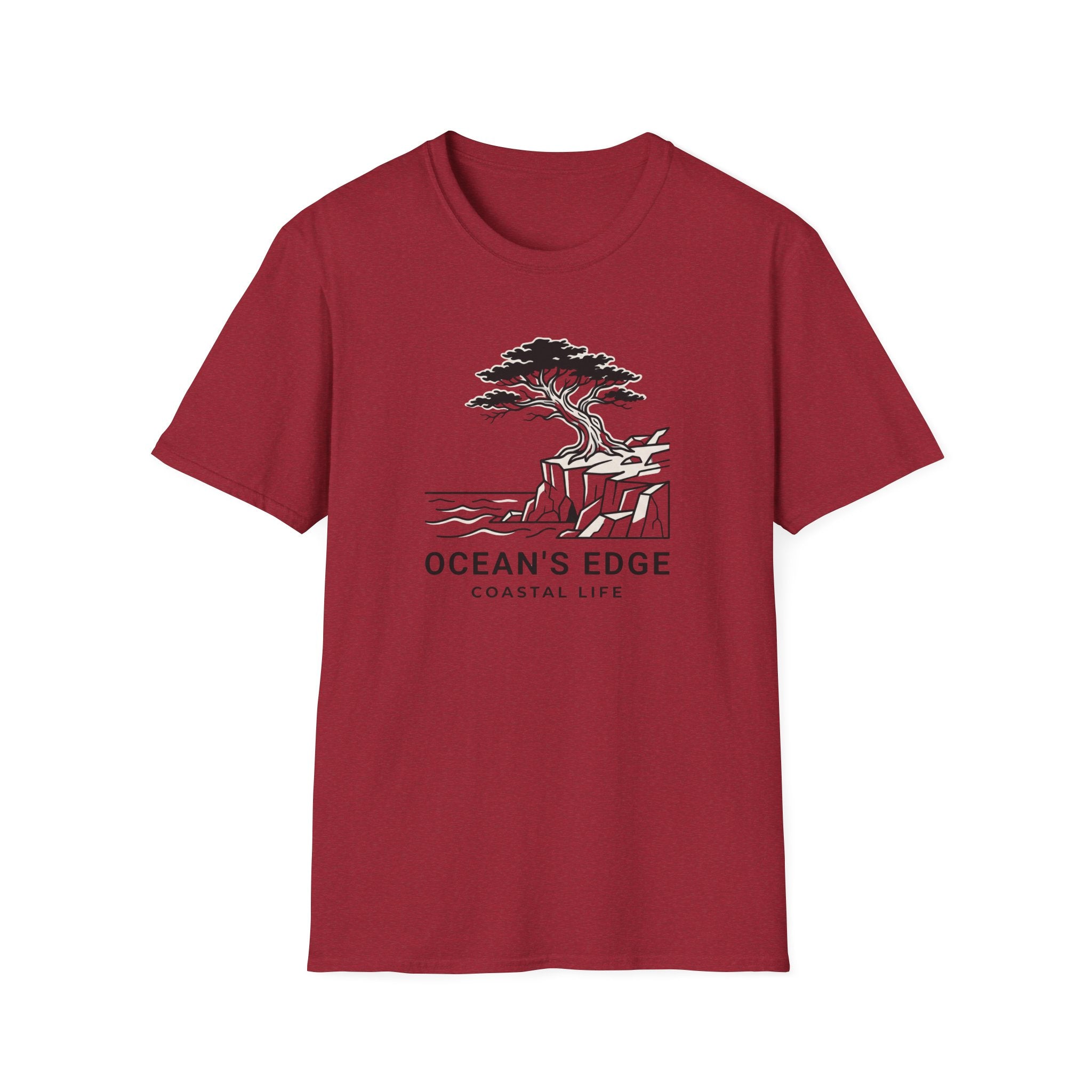 Oceans edge coastal life – Adventure Graphic Line Art T-Shirt