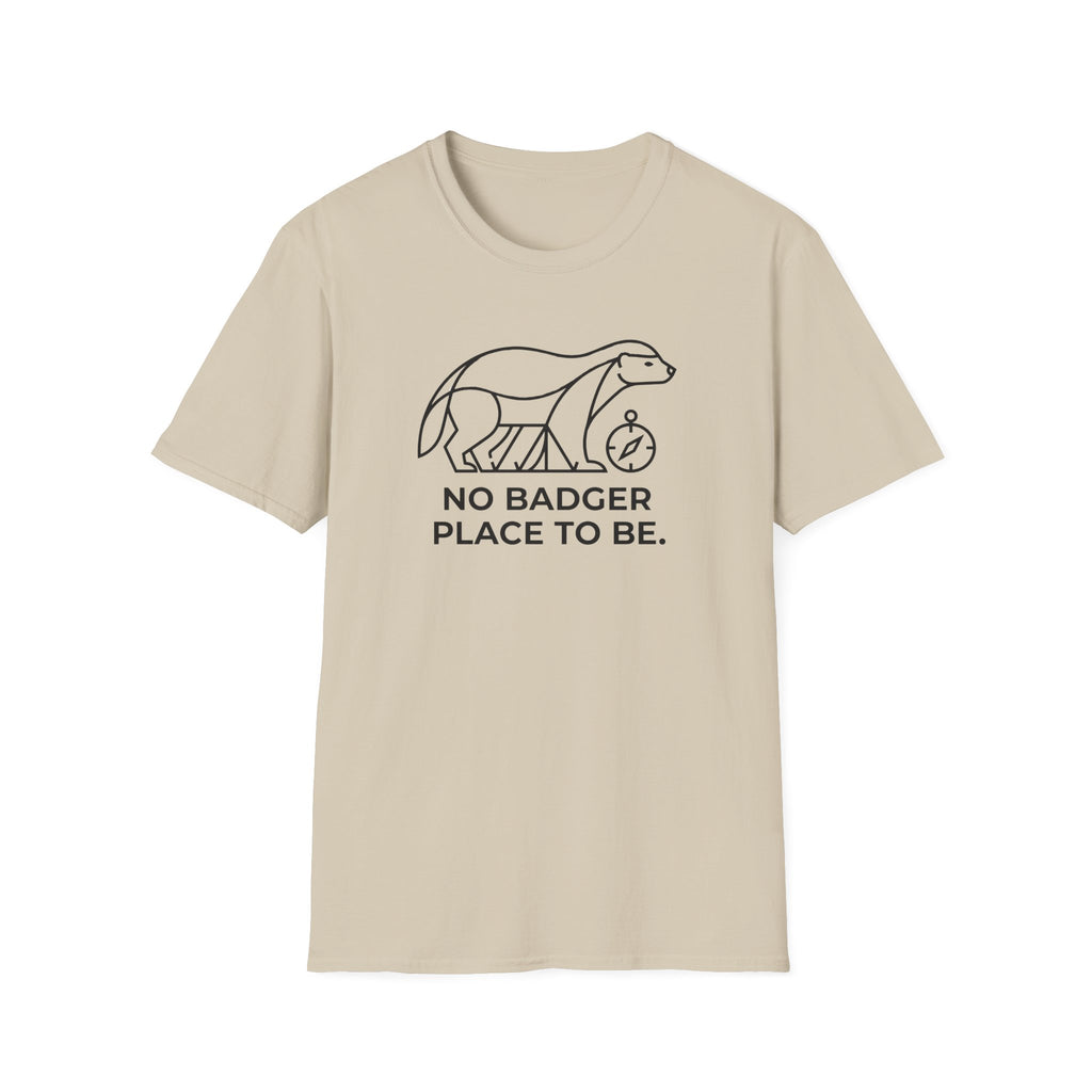 No badger place to be – Adventure Graphic Line Art T-Shirt