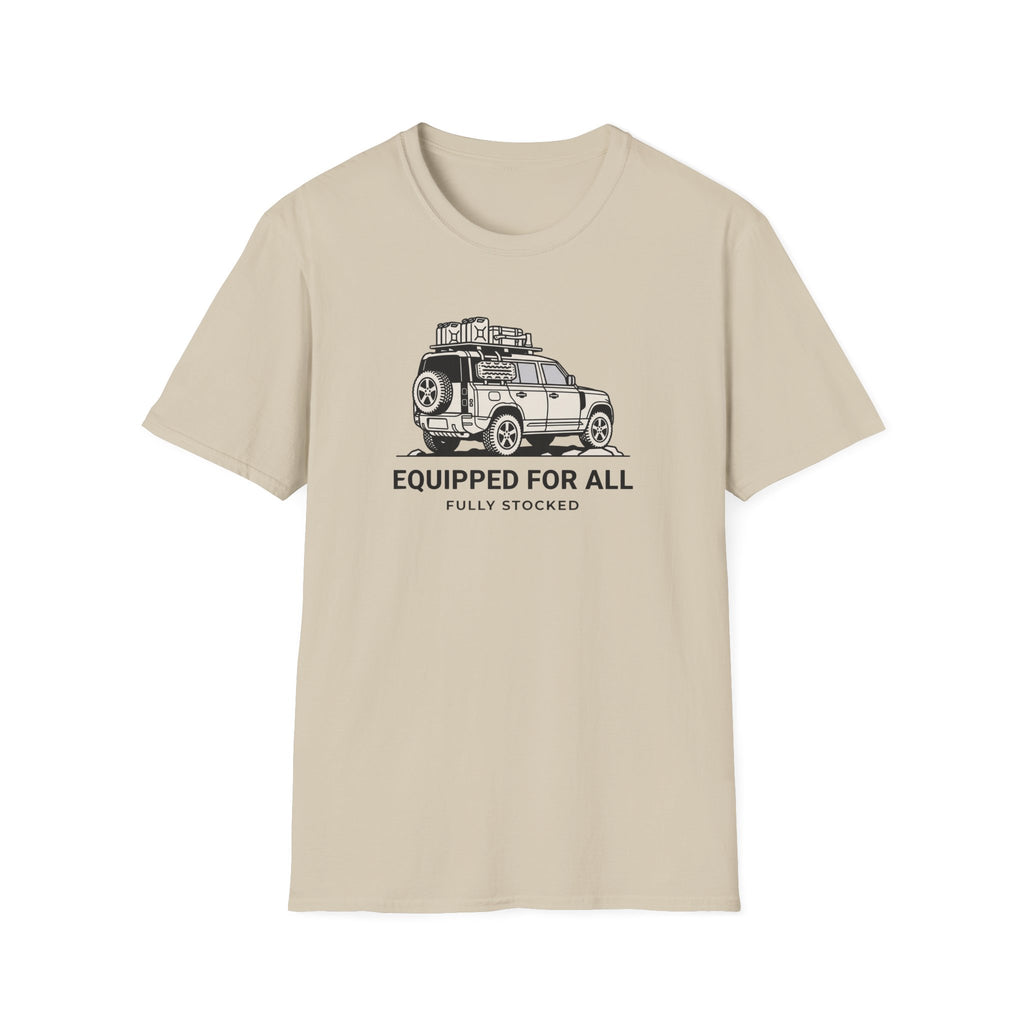 Equipped for all fully stocked – Adventure Graphic Line Art T-Shirt