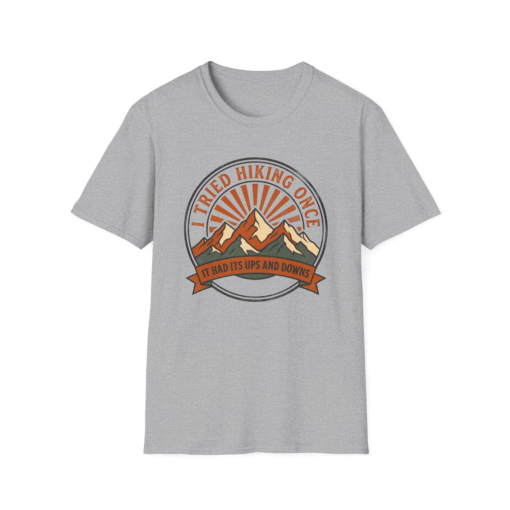 I tried hiking once – Adventure Graphic Badge T-Shirt