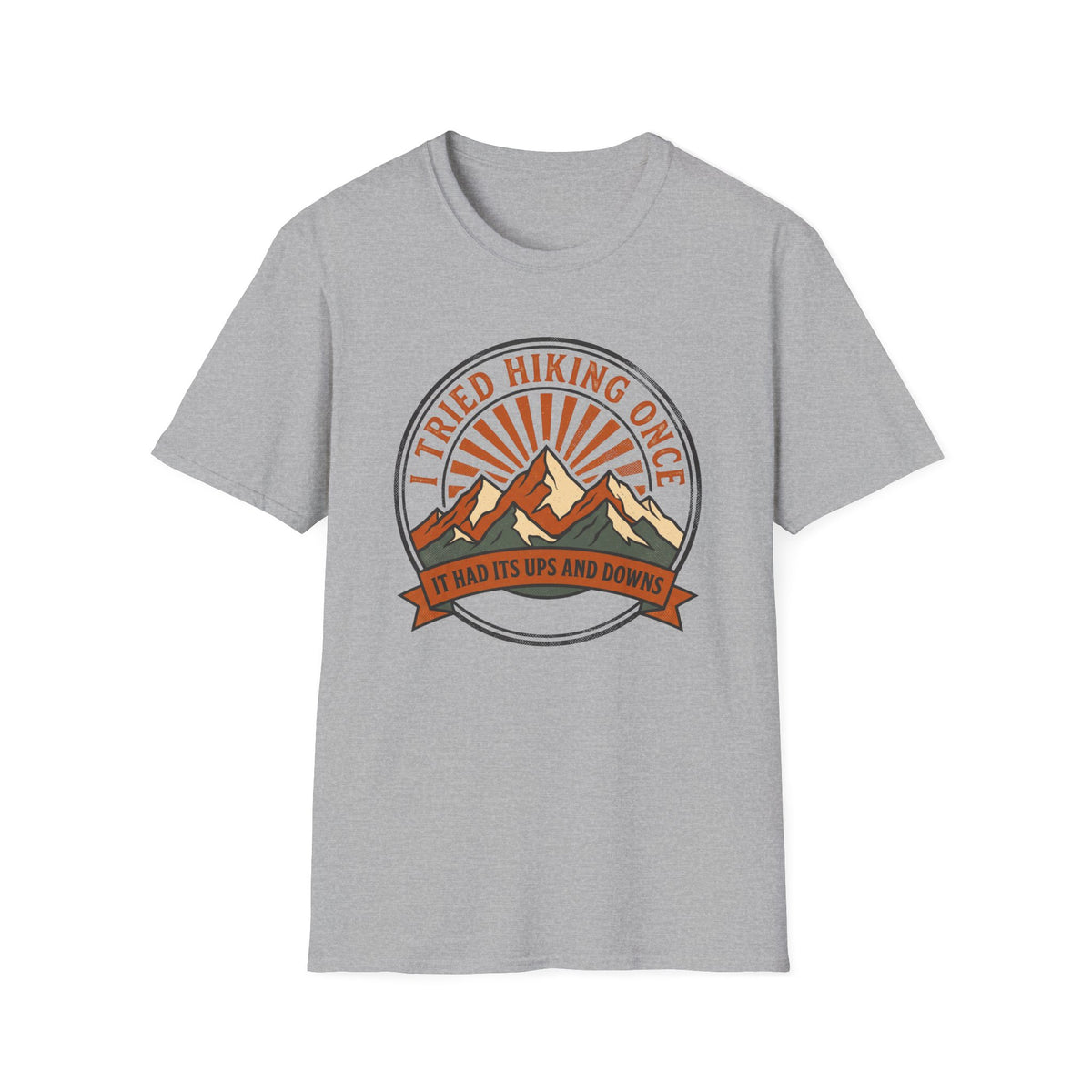 I tried hiking once – Adventure Graphic Badge T-Shirt