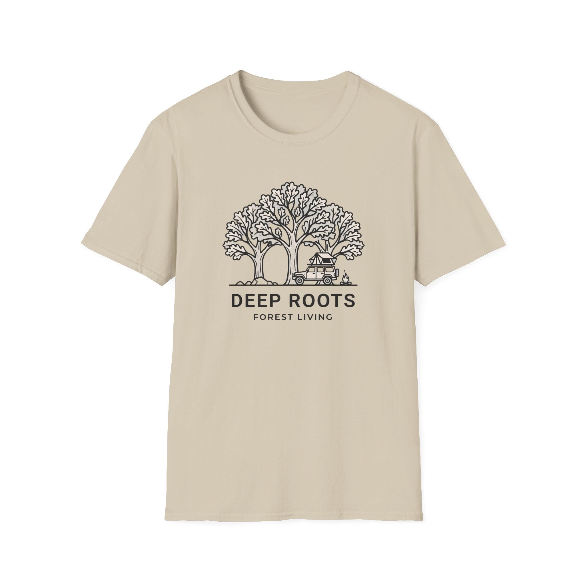 Deep roots forest living – Adventure Graphic Line Art T-Shirt
