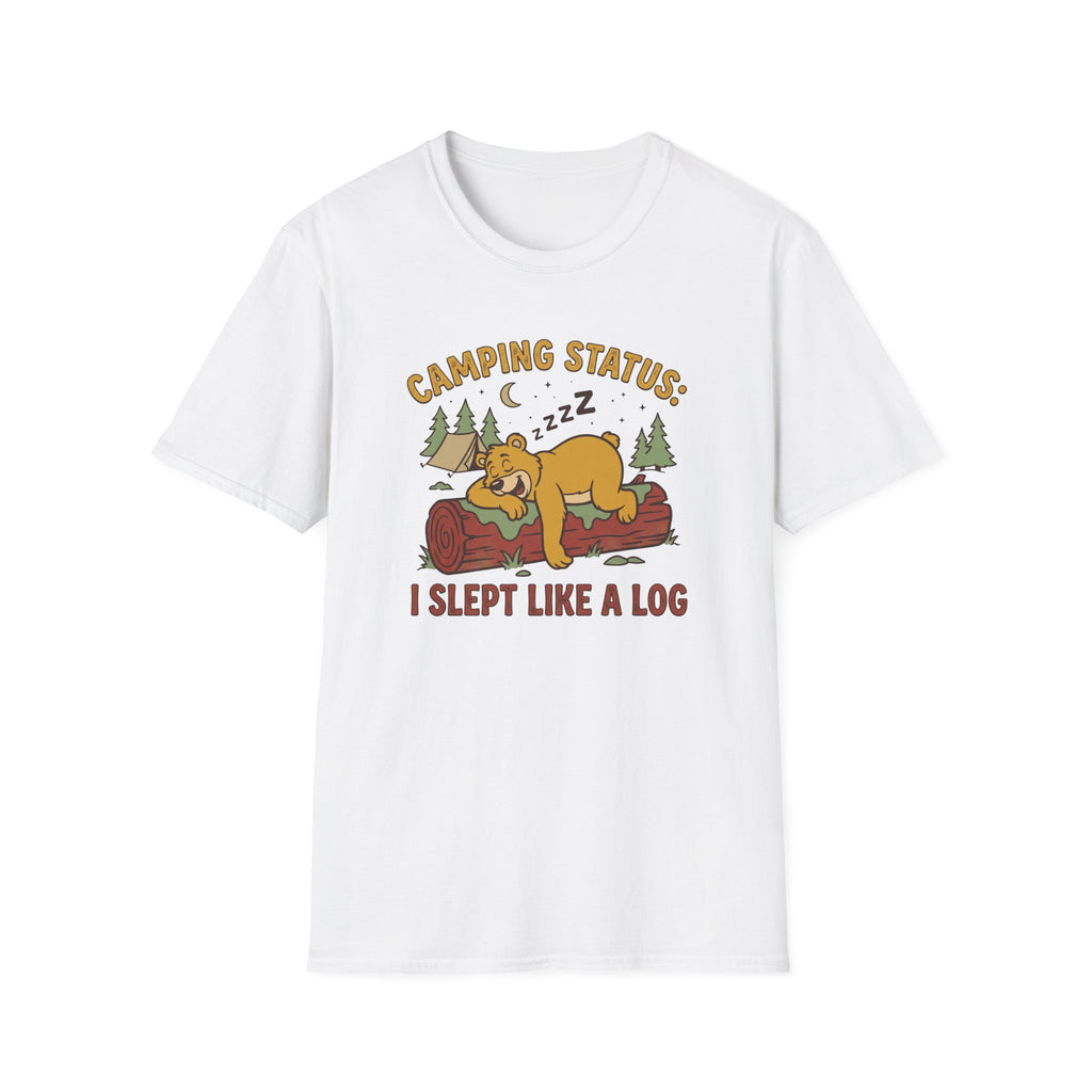 I slept like a log bear – Adventure Graphic Cartoon Art T-Shirt