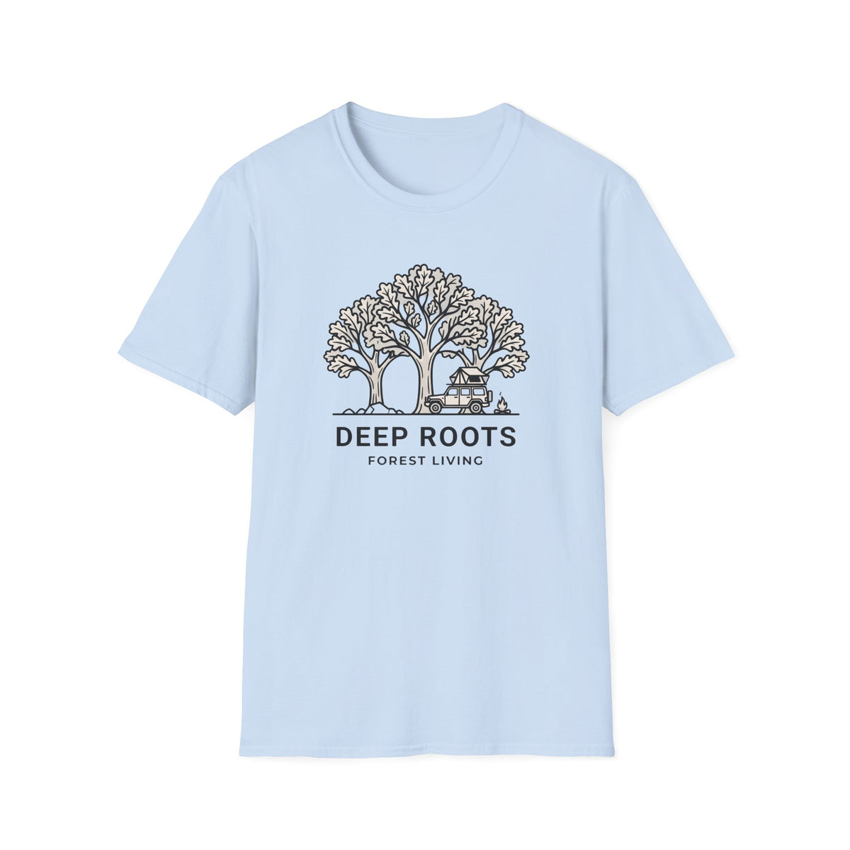 Deep roots forest living – Adventure Graphic Line Art T-Shirt