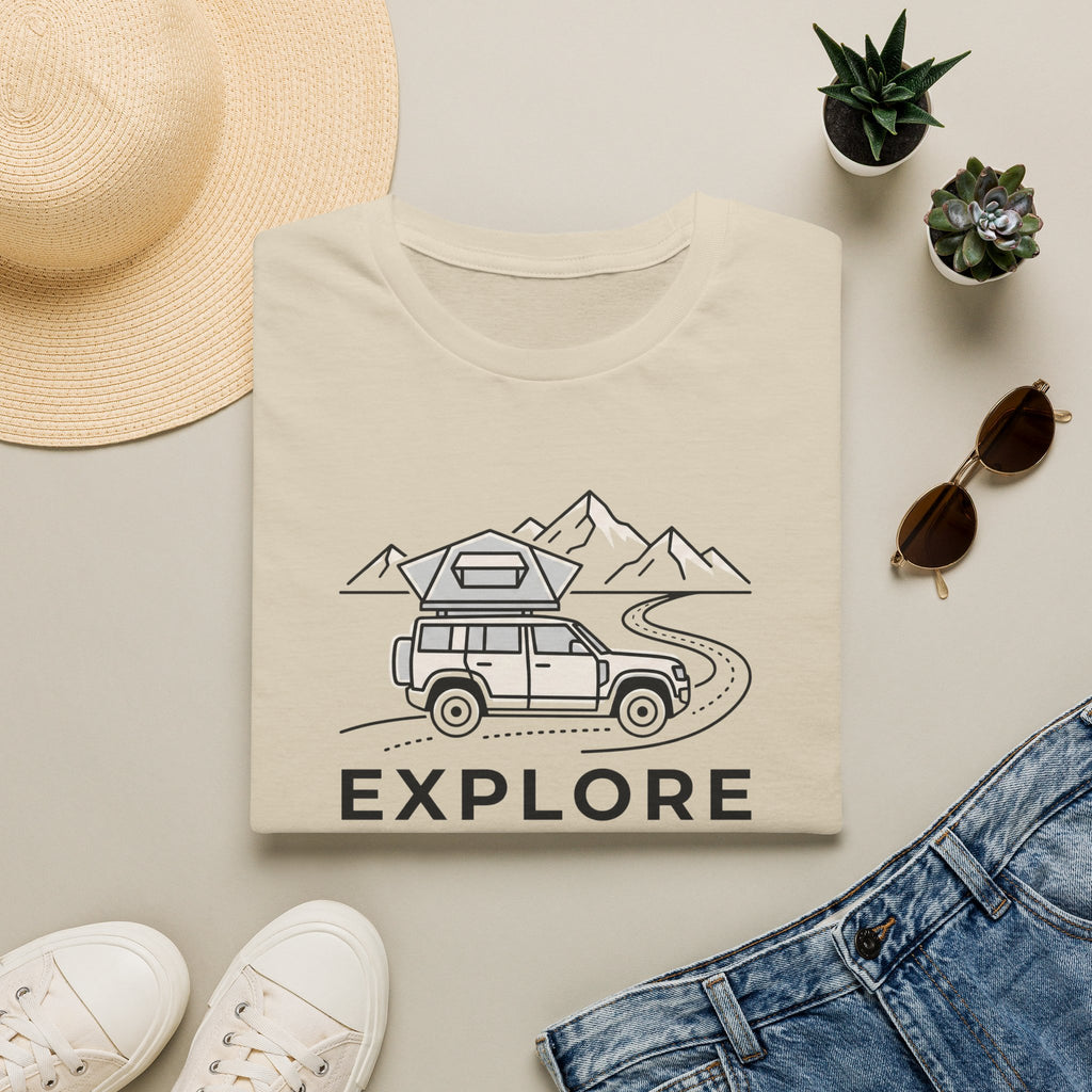 Explore the unknown find your path – Adventure Graphic Line Art T-Shirt